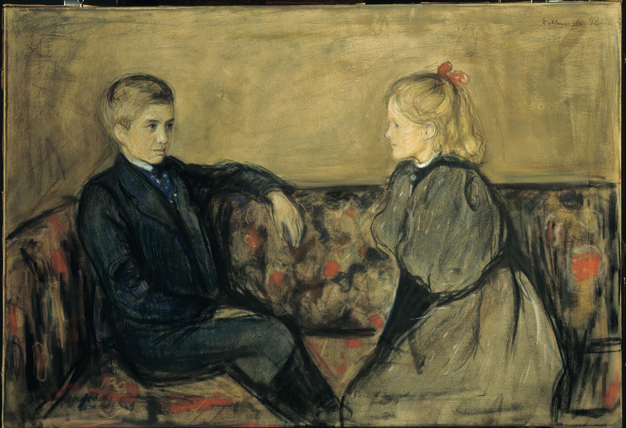 Reproduction du tableau « Oscar et Ingeborg Heiberg - Edvard Munch » par Alpha Reproduction en peinture à l’huile