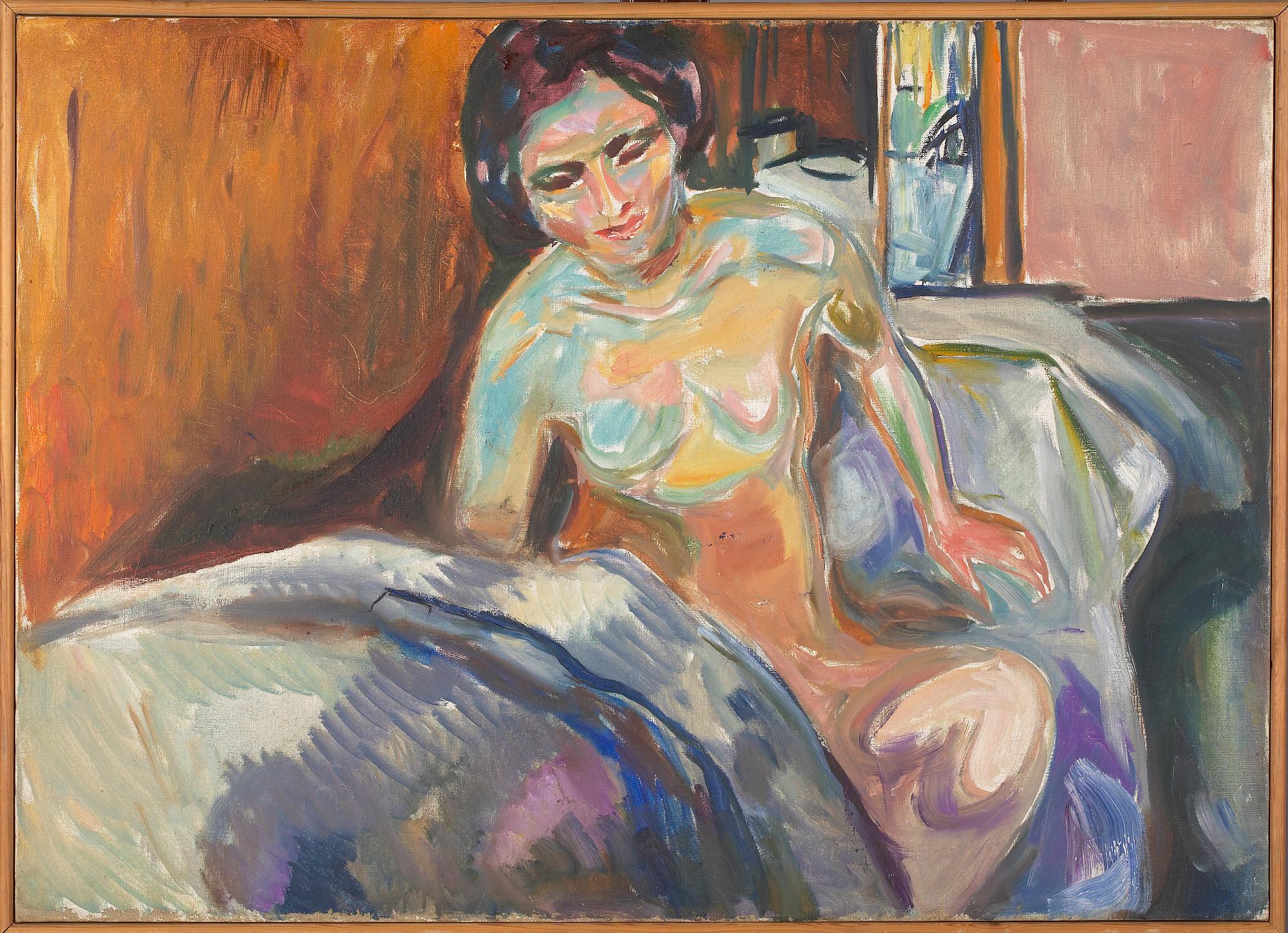 Reproduction du tableau « Nu assis : matin - Edvard Munch » par Alpha Reproduction en peinture à l’huile
