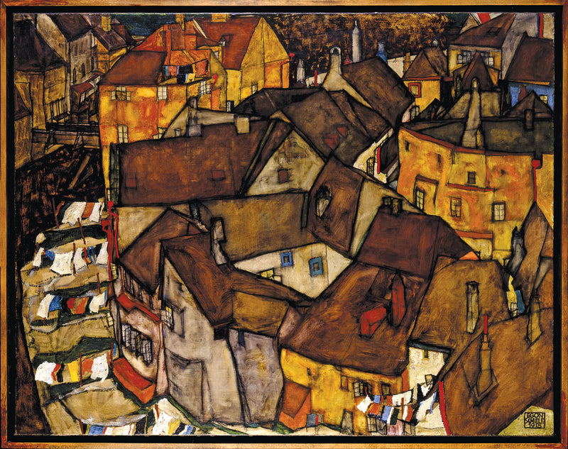 Croissant domů (Malé město V) - Egon Schiele