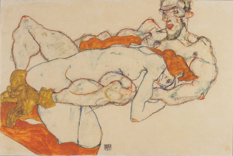 Milenci - Egon Schiele