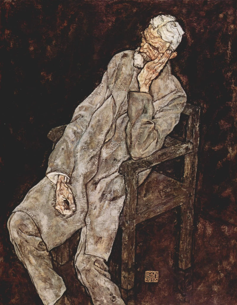 Portrét Johann Harms - Egon Schiele