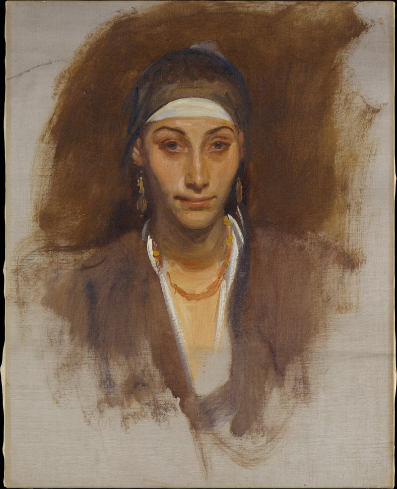 Egyptská žena s náušnicemi - John Singer Sargent