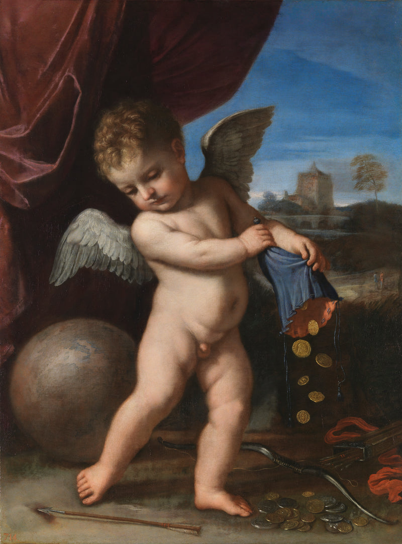 Cupid odhazující bohatství - Guercino