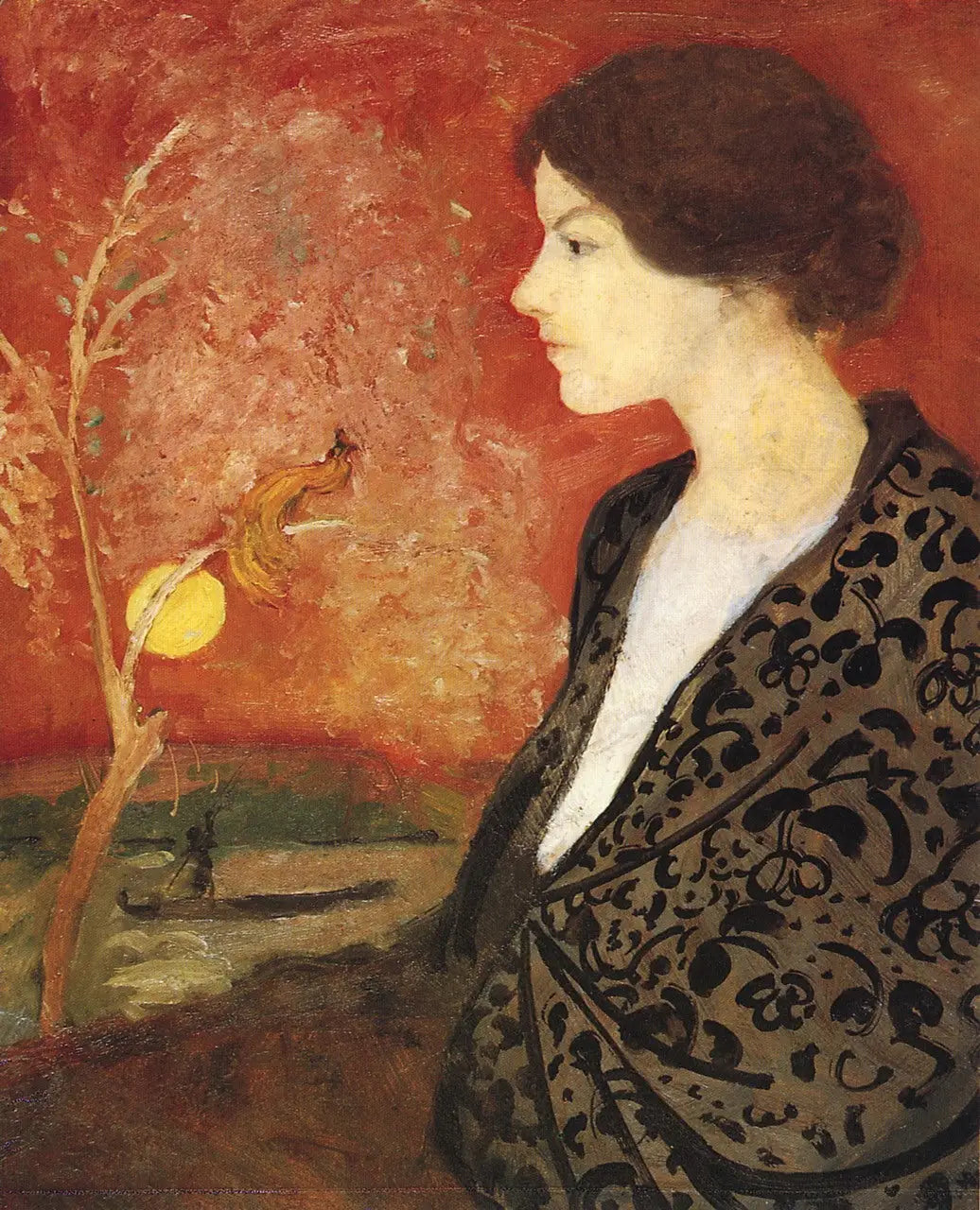 Reproduction du tableau « Étude de portrait d'Elisabeth Gerhardt, de mémoire - August Macke » par Alpha Reproduction en peinture à l’huile