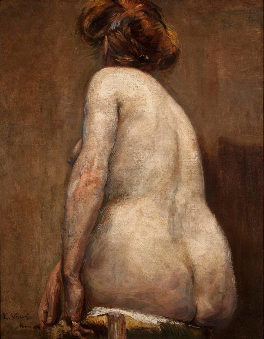 Nu feminino de costas - Eliseu Visconti