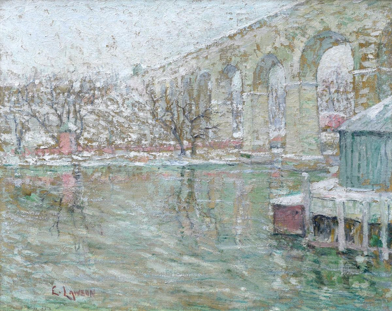 High Bridge - Hiver - Ernest Lawson