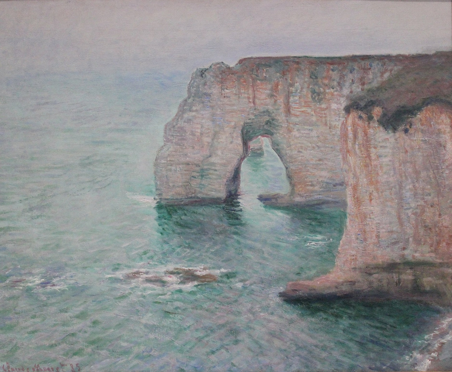 🎨 Útesy v Étretatu – Claude Monet, 1885