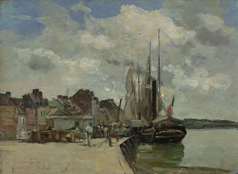 Honfleur: Přístav - Eugène Boudin