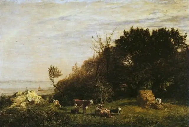 Reproduction du tableau « La Ferme de Saint-Siméon, environs de Honfleur - Eugène Boudin » par Alpha Reproduction en peinture à l’huile