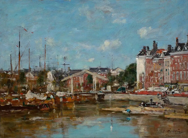 Leuvehaven v Rotterdamu - Eugène Boudin