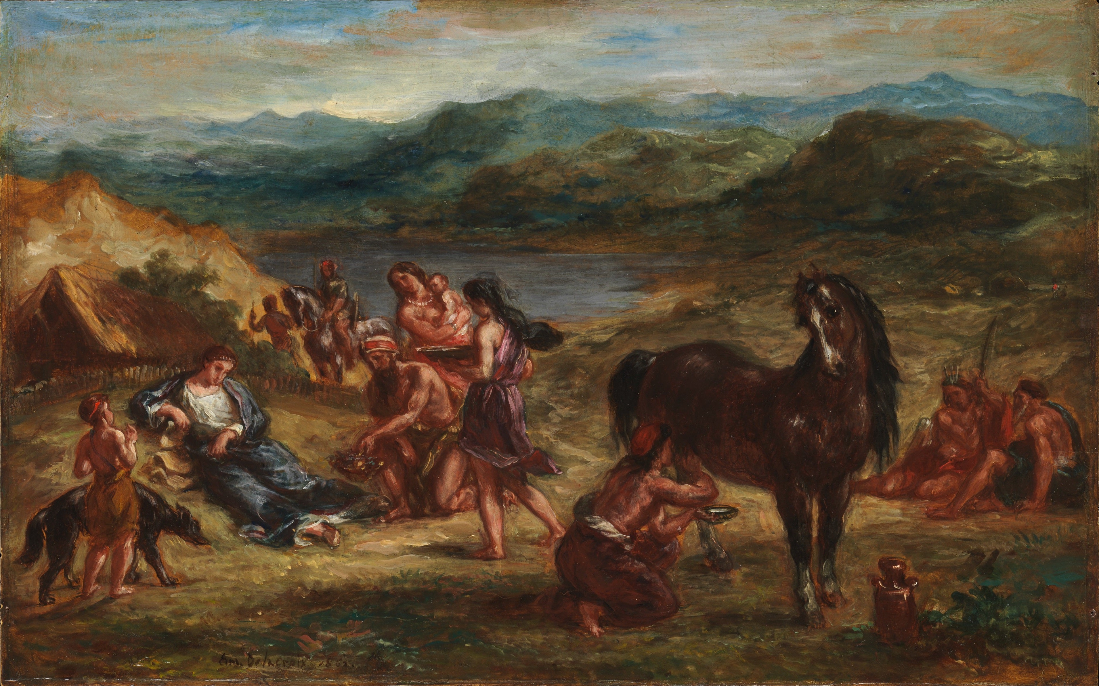 Reproduction du tableau « Ovide chez les Scythes - Eugène Delacroix » par Alpha Reproduction en peinture à l’huile