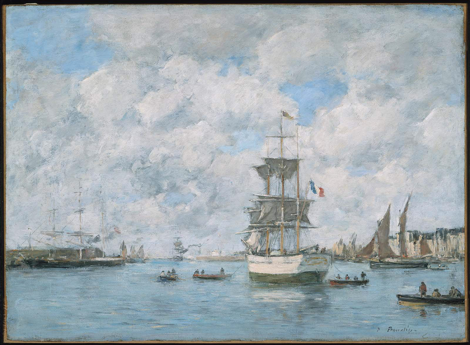 Reproduction du tableau « Port du Havre - Eugène Boudin » par Alpha Reproduction en peinture à l’huile
