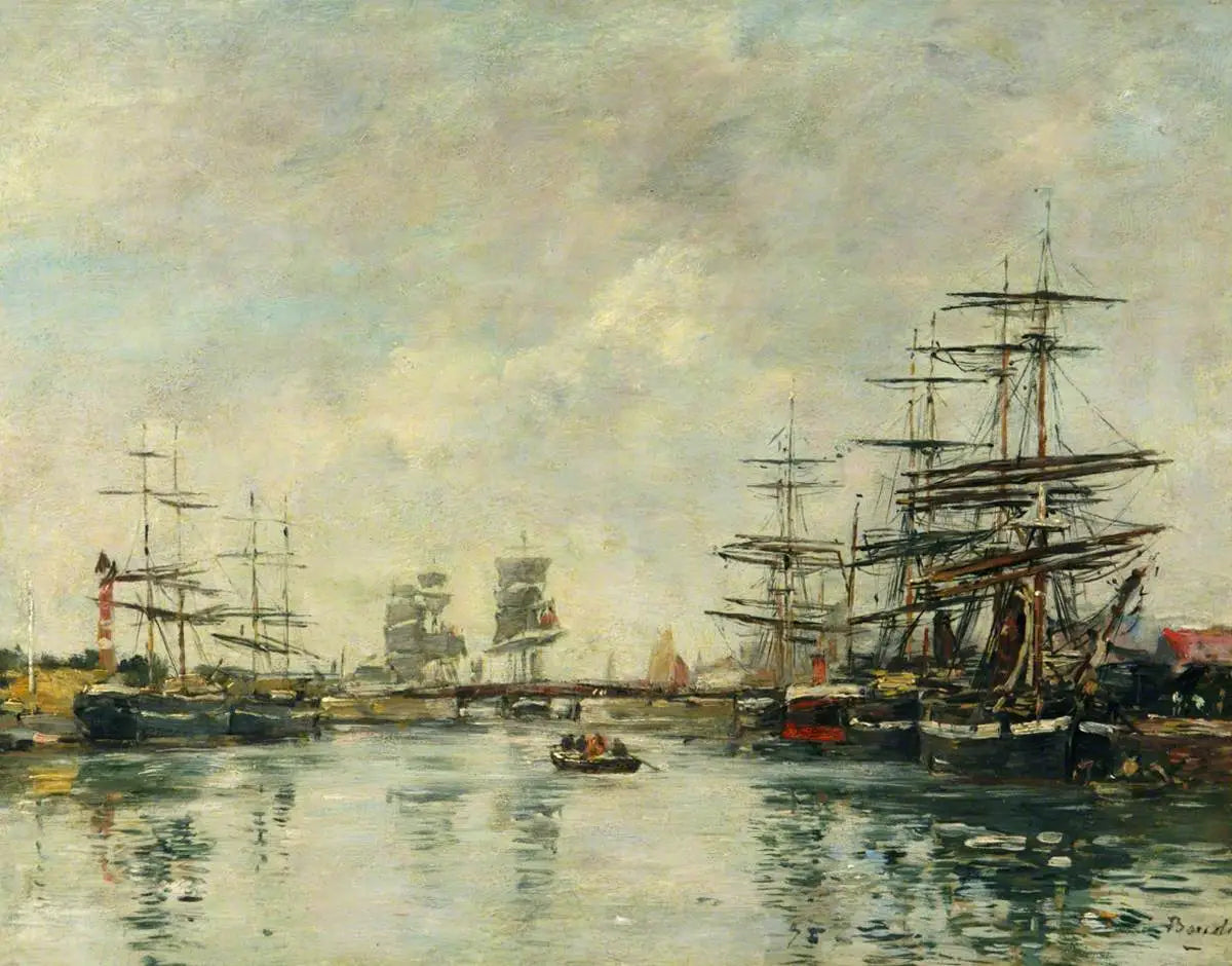 Reproduction du tableau « Port d'Honfleur - Eugène Boudin » par Alpha Reproduction en peinture à l’huile
