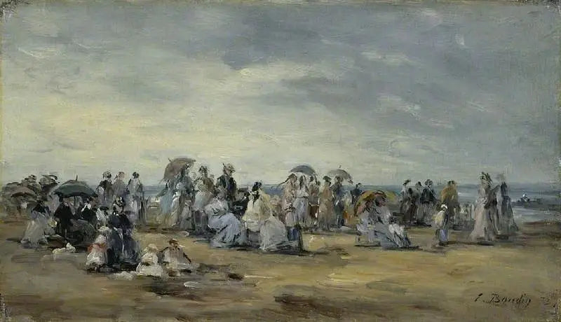 Pláž v Trouville - Eugène Boudin