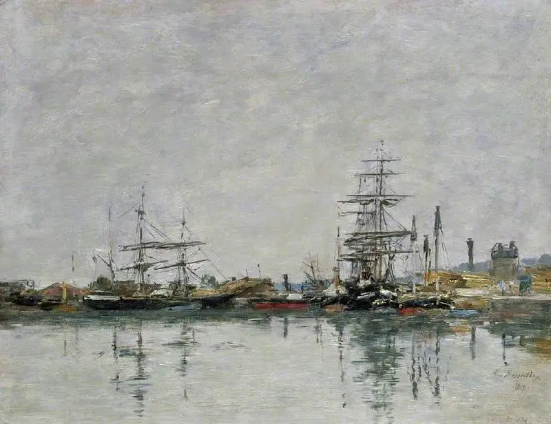Reproduction du tableau « Le quai du Havre - Eugène Boudin » par Alpha Reproduction en peinture à l’huile