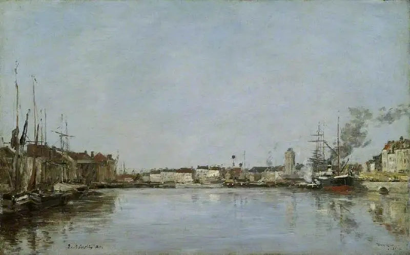 Reproduction du tableau « Le Dock Hollandais, Dunquerque - Eugène Boudin » par Alpha Reproduction en peinture à l’huile
