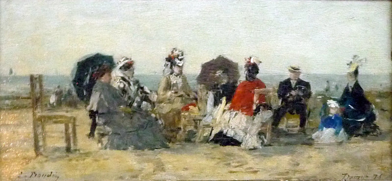 Rozhovor na pláži v Trouville - Eugène Boudin