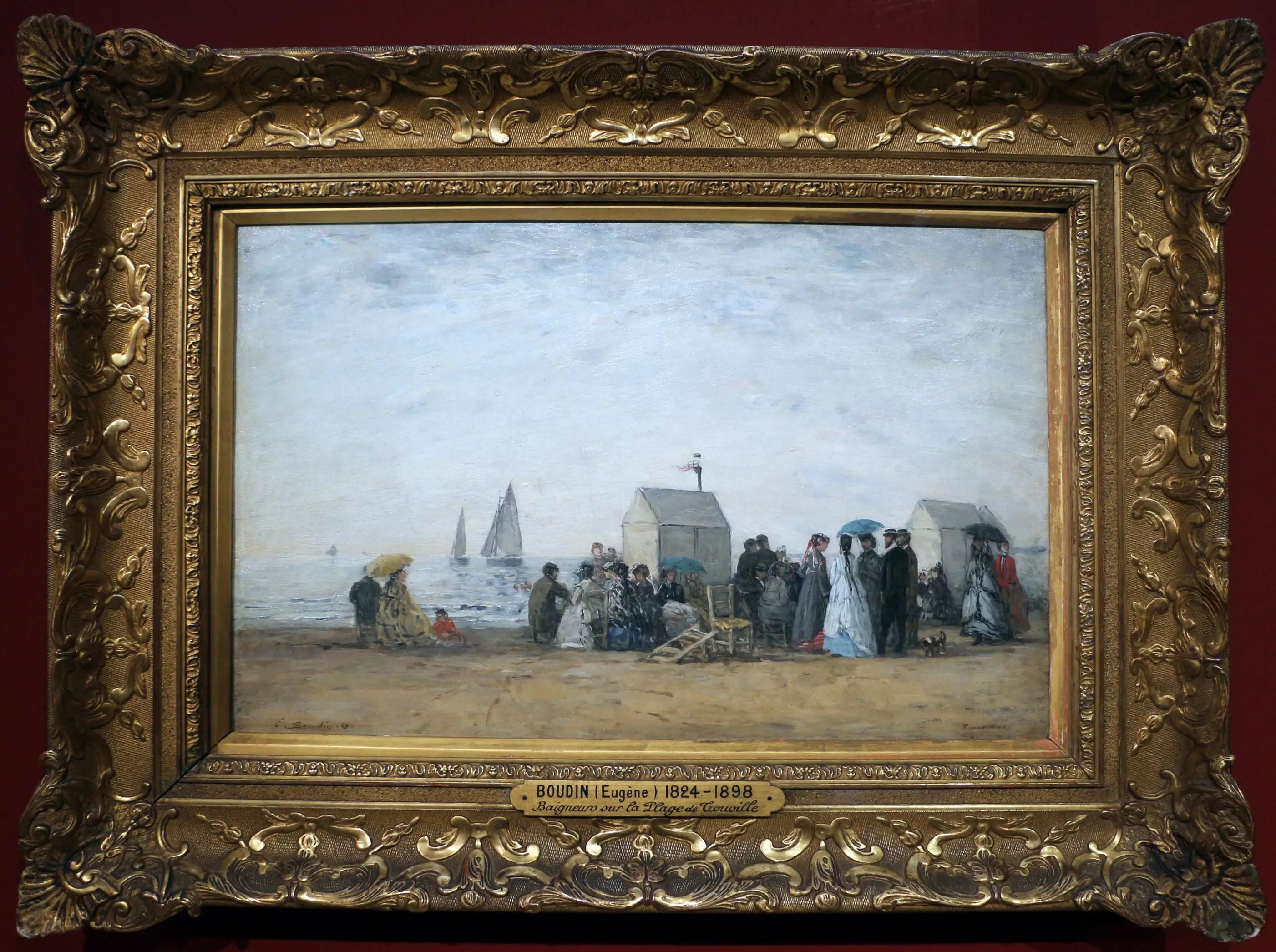Reproduction du tableau « La Plage de Trouville - Eugène Boudin » par Alpha Reproduction en peinture à l’huile