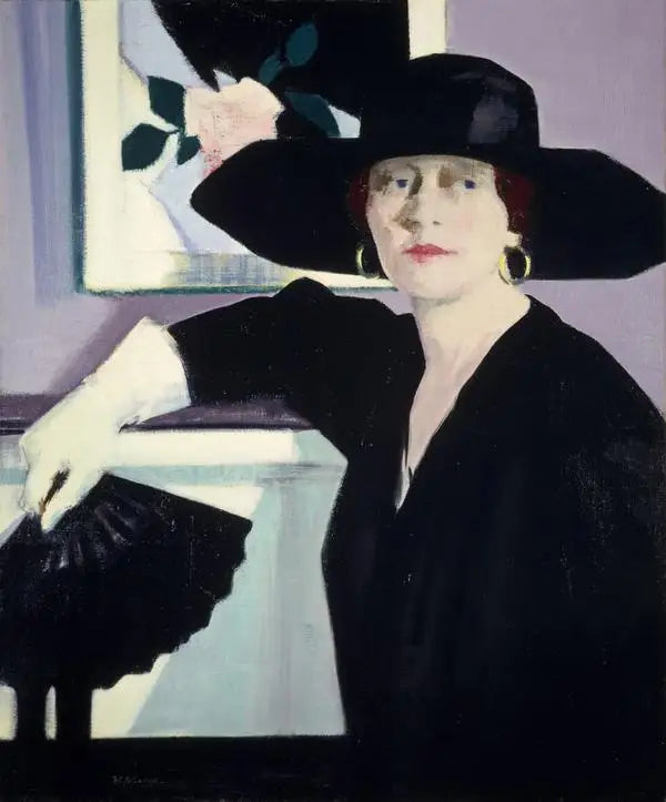Portrait d’une dame en noir - Francis Cadell - Alpha Reproduction