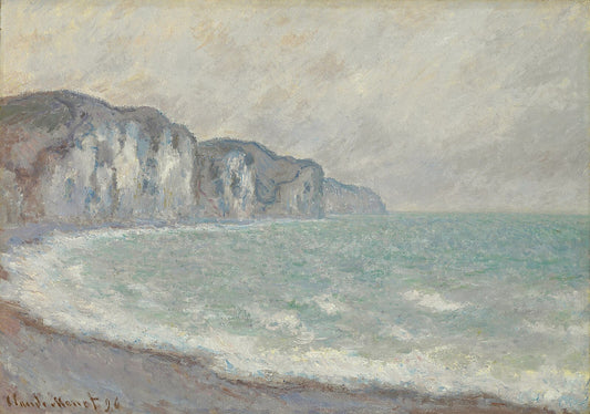 Útesy v Pourville, šedé počasí (1896)
