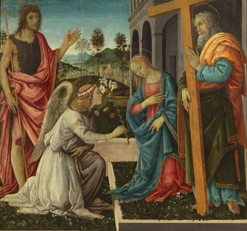 Zvěstování s Pannou Marií a svatými - Filippino Lippi