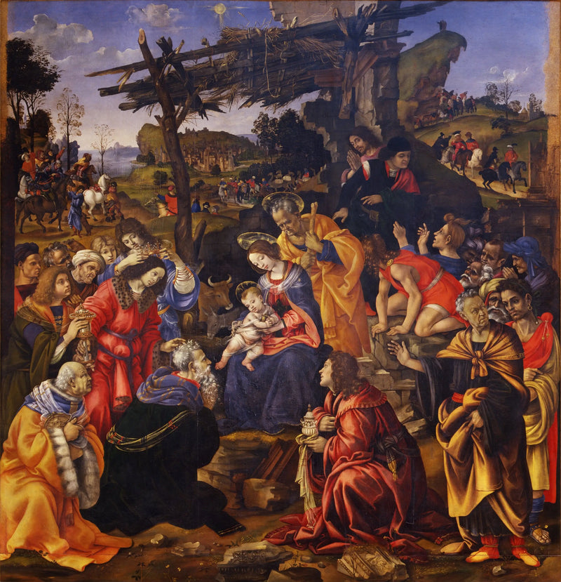Uctívání tří králů - Filippino Lippi