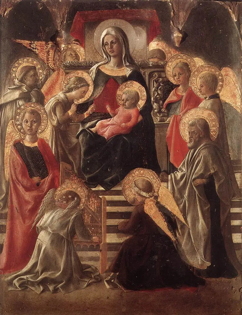 Madona a dítě na trůnu s svatými - Fra Filippo Lippi
