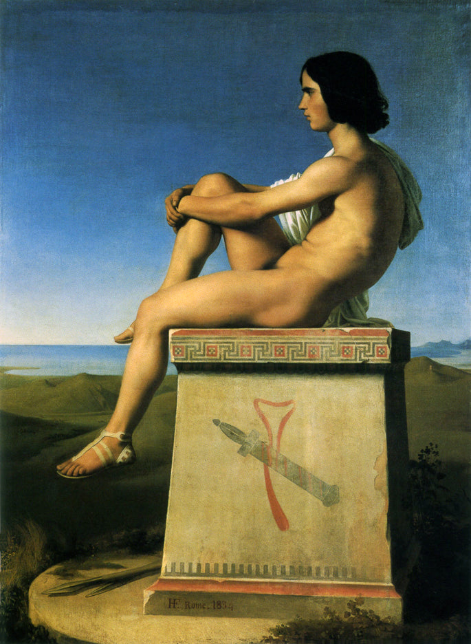 Polytès, fils de Priam, observant les mouvements des Grecs vers Troie - Hippolyte Flandrin