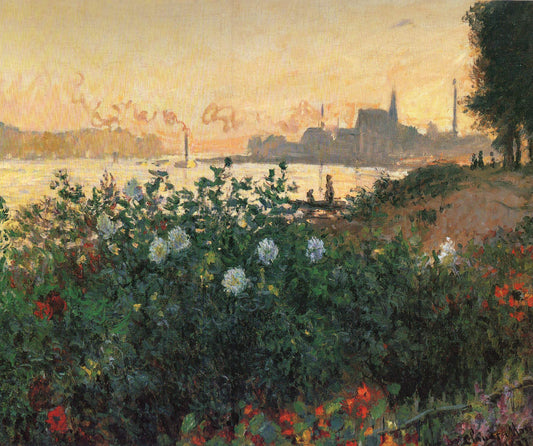 Květiny na břehu v Argenteuil – Monet 1877