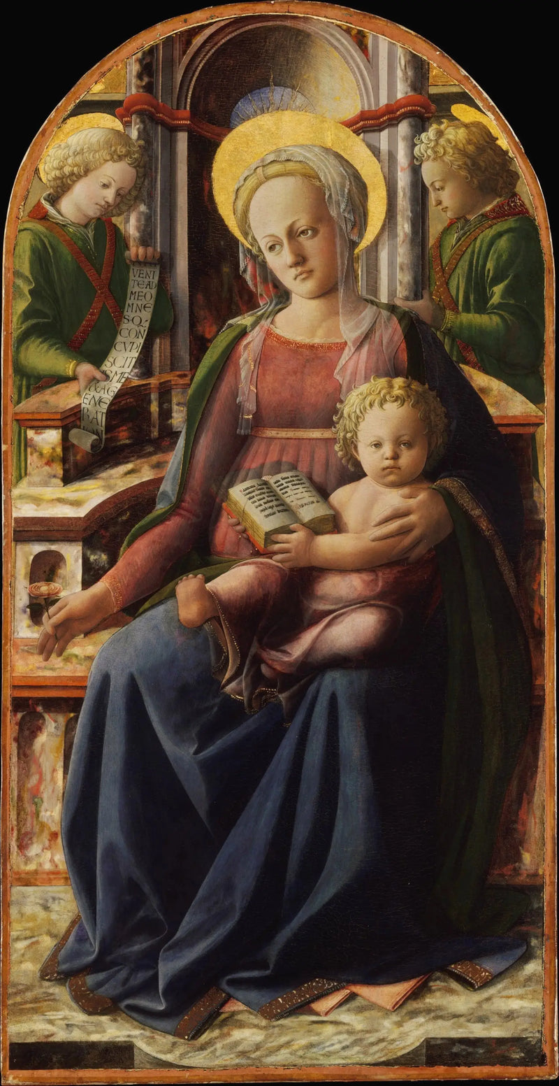 Madona a dítě na trůnu s dvěma anděly - Fra Filippo Lippi