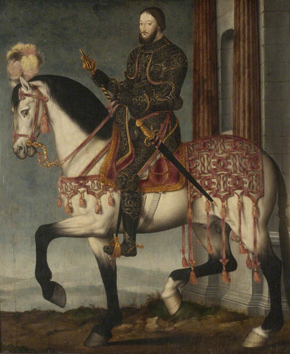 Le roi François Ier, roi de France (1494-1547) à cheval - François Clouet