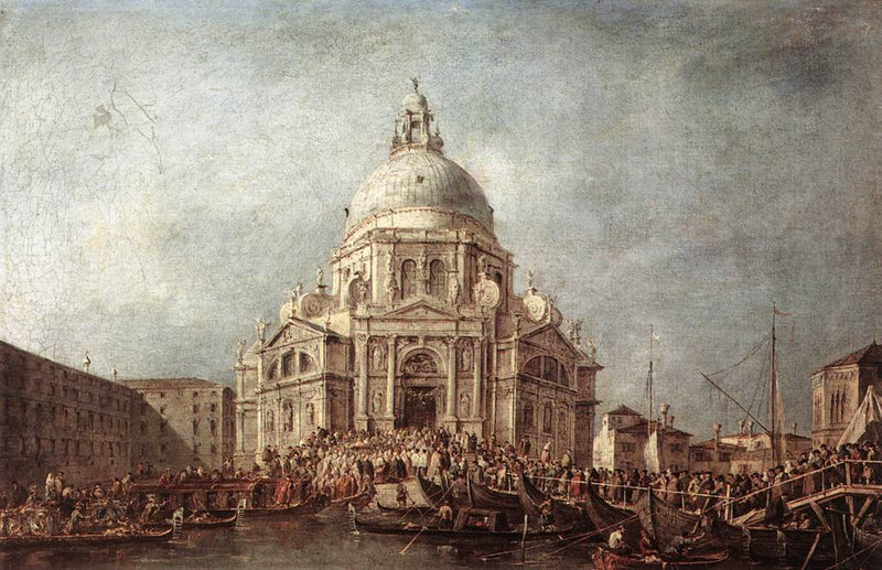 Doga Benátského se vydává k Salute, 21. listopadu, den připomínky ukončení moru v roce 1630 - Francesco Guardi