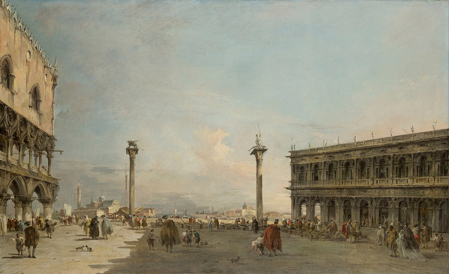 Vue de la Piazzetta en direction de San Giorgio Maggiore, Venise - Francesco Guardi