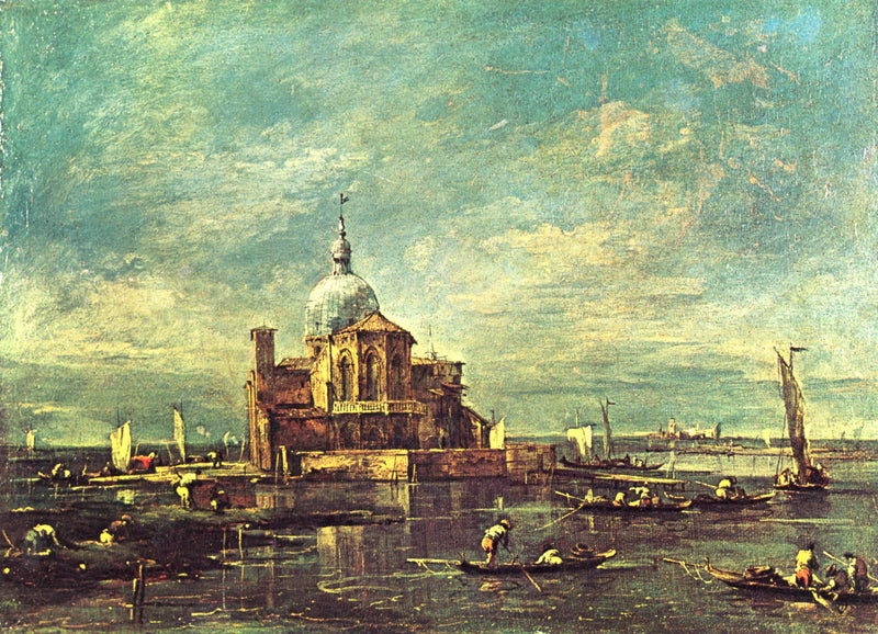 Kostel na malém lagunárním ostrově - Francesco Guardi