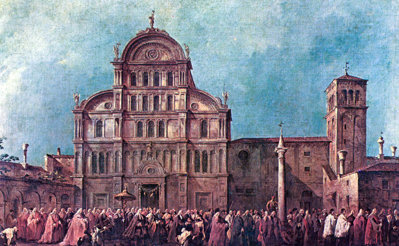 Procesí dóžete Benátek v San Zaccaria - Francesco Guardi