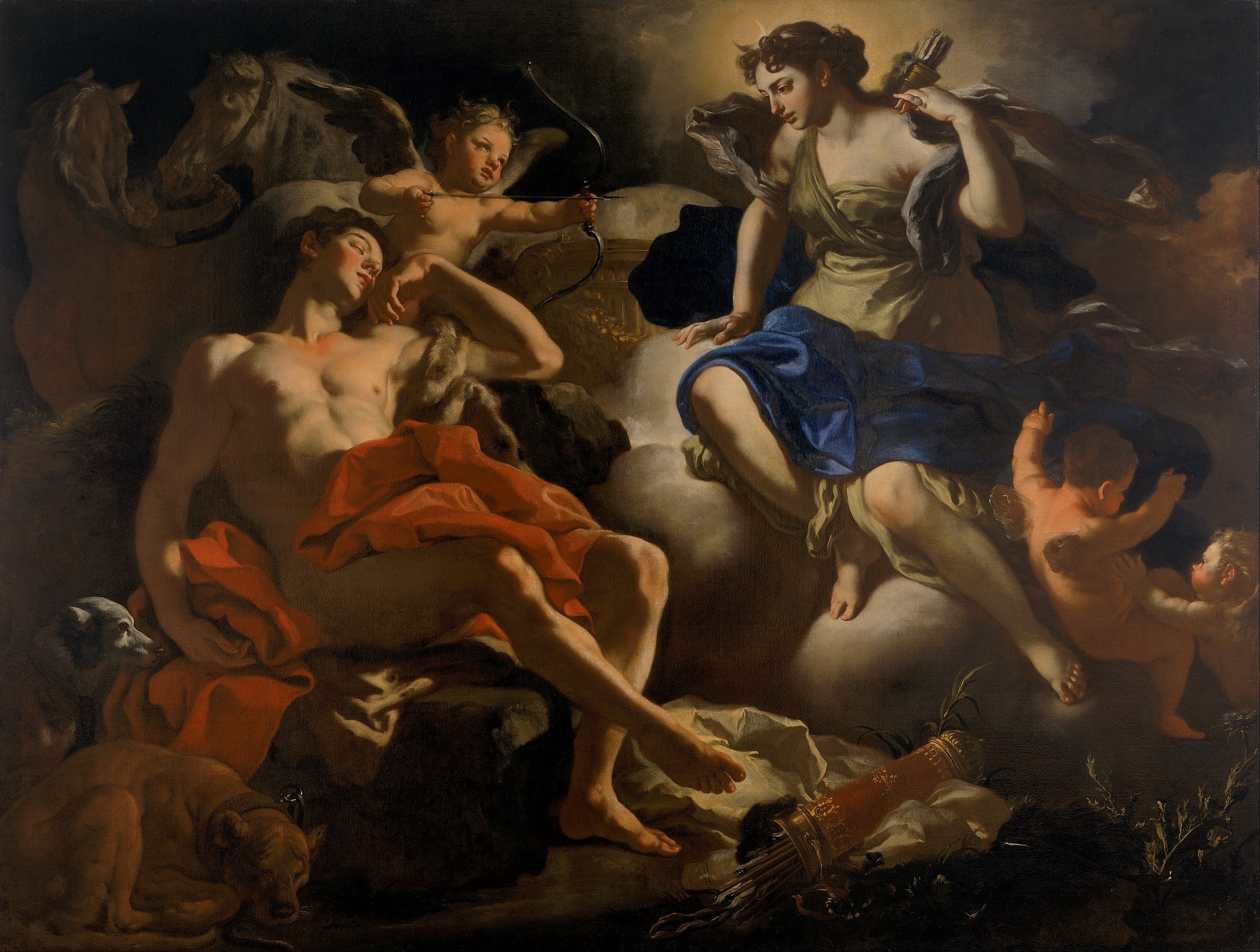 Diane et Endymion - Francesco Solimena