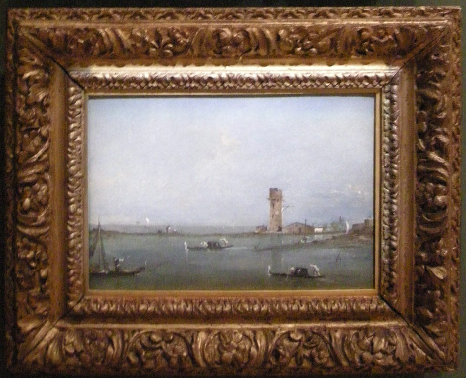Portes de Venise (Vue de la lagune vénitienne avec la tour de Marghera) - Francesco Guardi