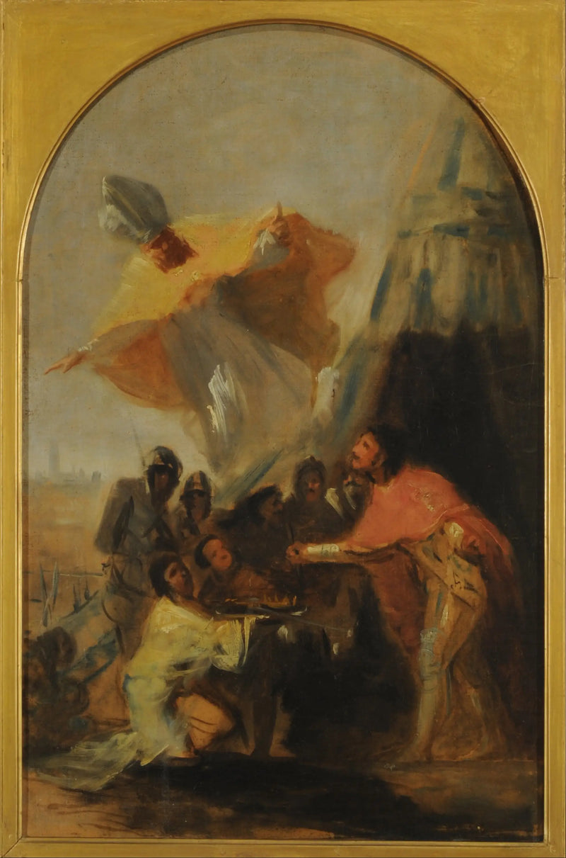 Zjevení svatého Isidora svatému Ferdinandovi, králi, před zdmi Sevilly - Francisco de Goya