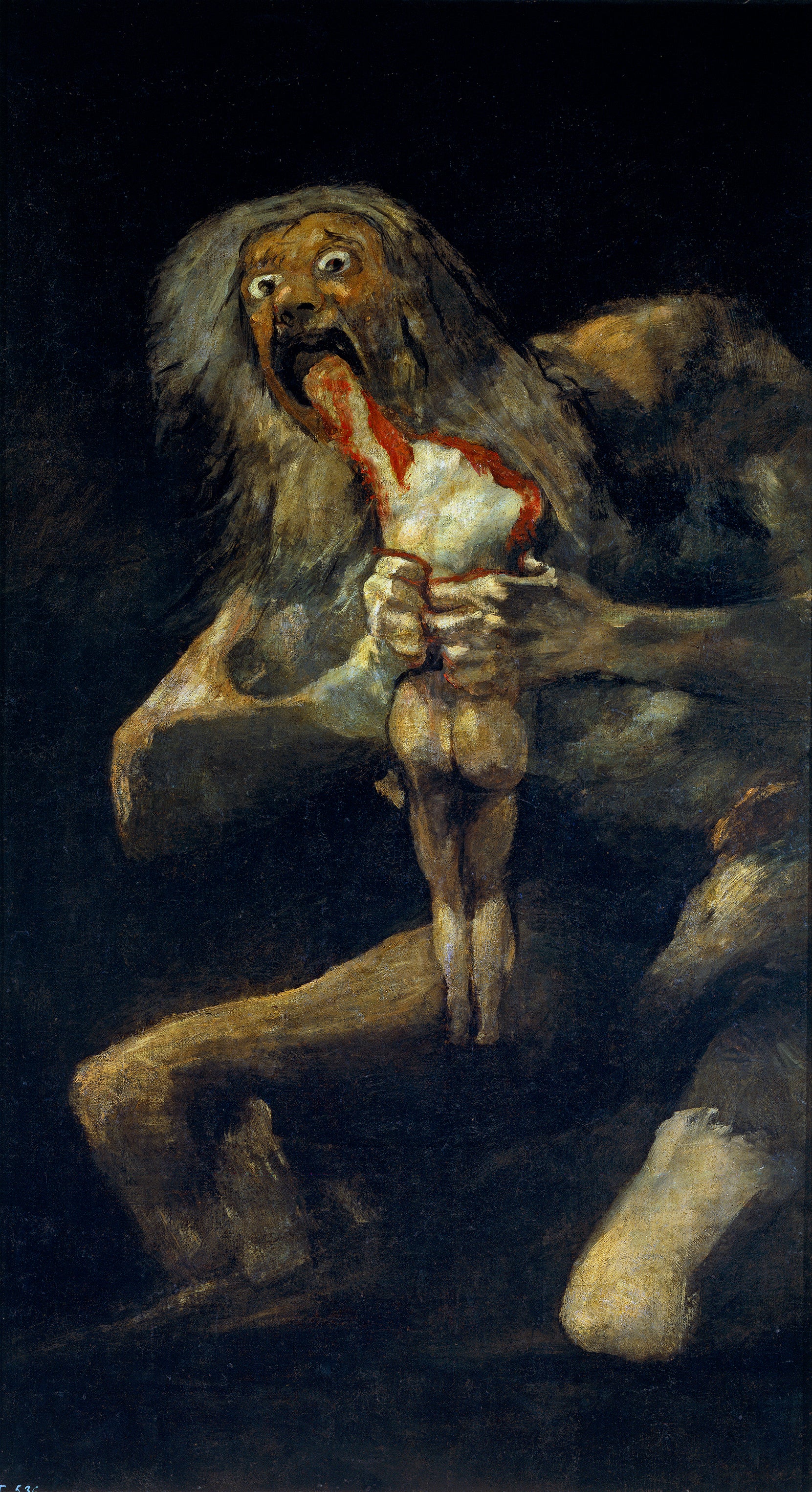 Reproduction du tableau « Saturne dévorant un de ses enfants - Francisco de Goya » par Alpha Reproduction en peinture à l’huile