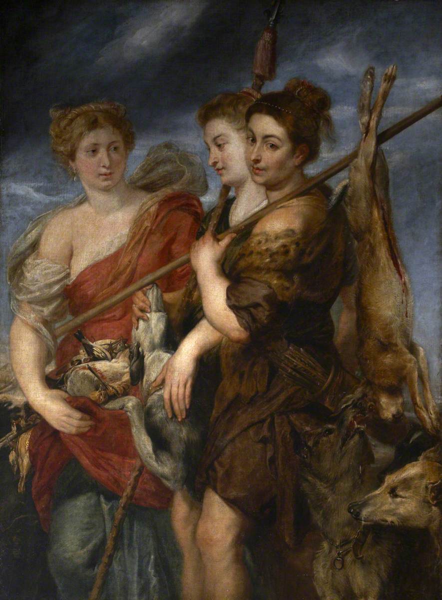 Trois chasseresses revenant de la chasse - Peter Paul Rubens