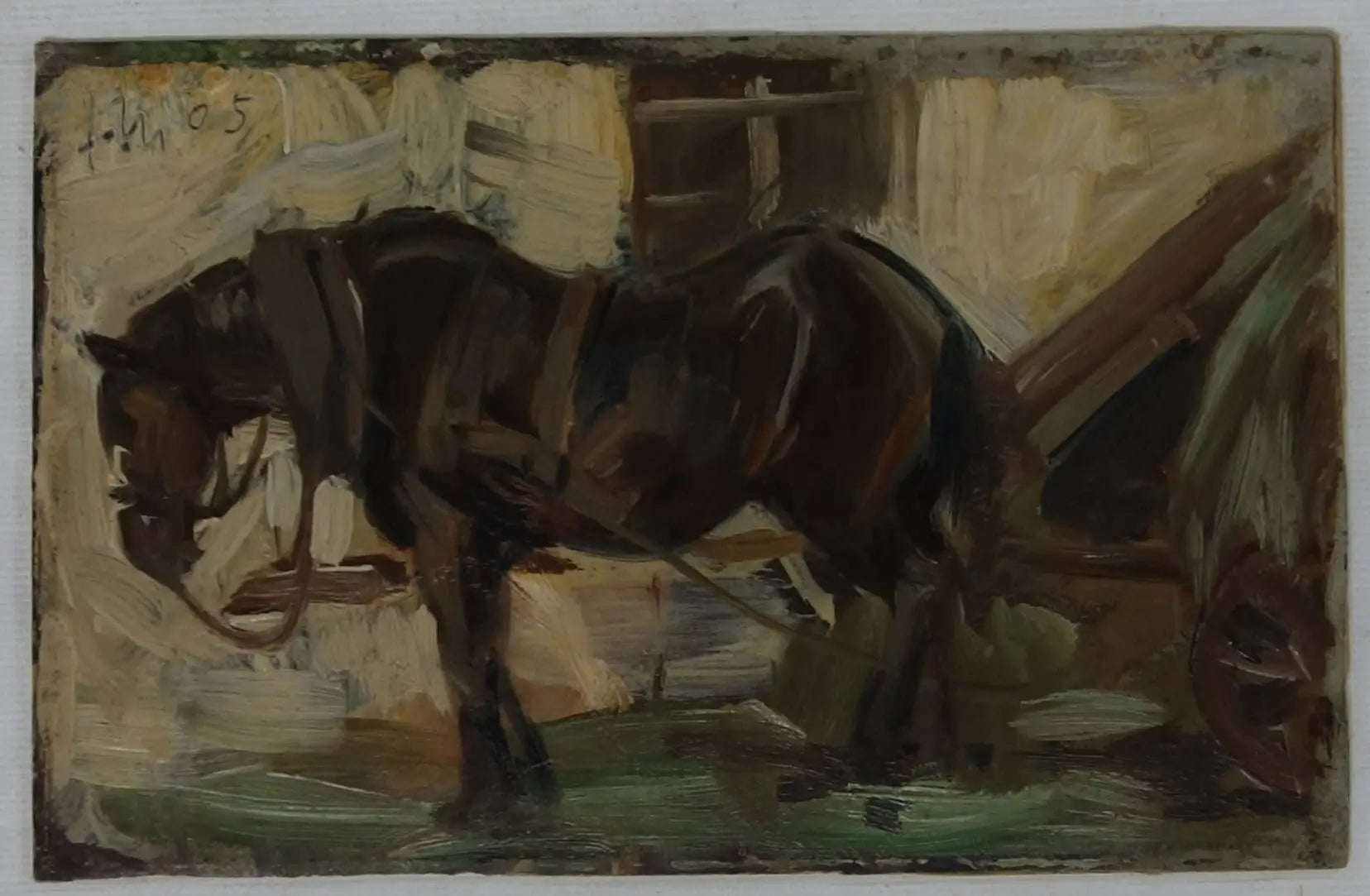 Reproduction du tableau « Étude sur les petits chevaux II - Franz Marc » par Alpha Reproduction en peinture à l’huile