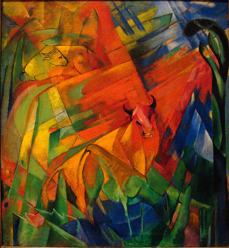 Zvířata v krajině - Franz Marc