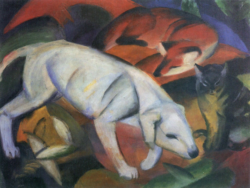 Tři zvířata - Franz Marc