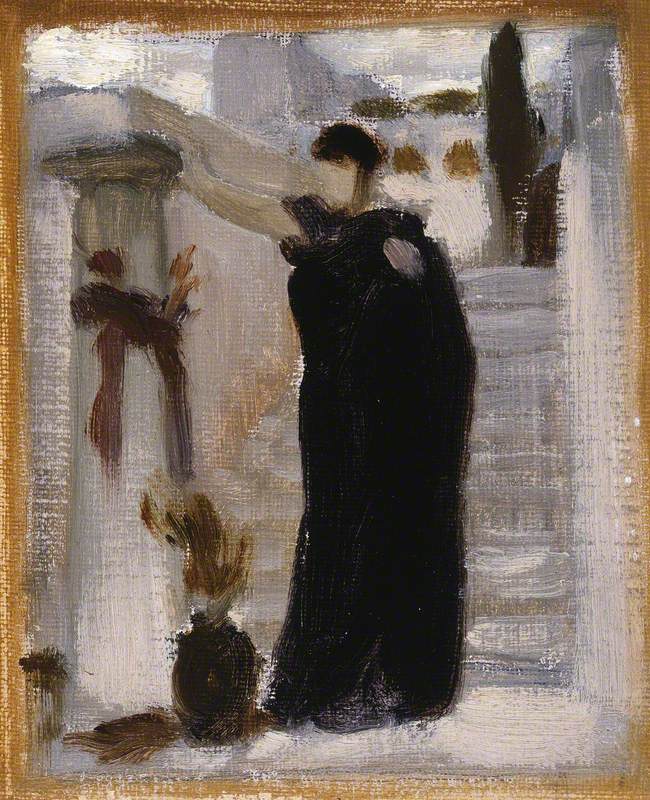 Esquisse en couleur pour « Électre au tombeau d'Agamemnon » - Frederic Leighton