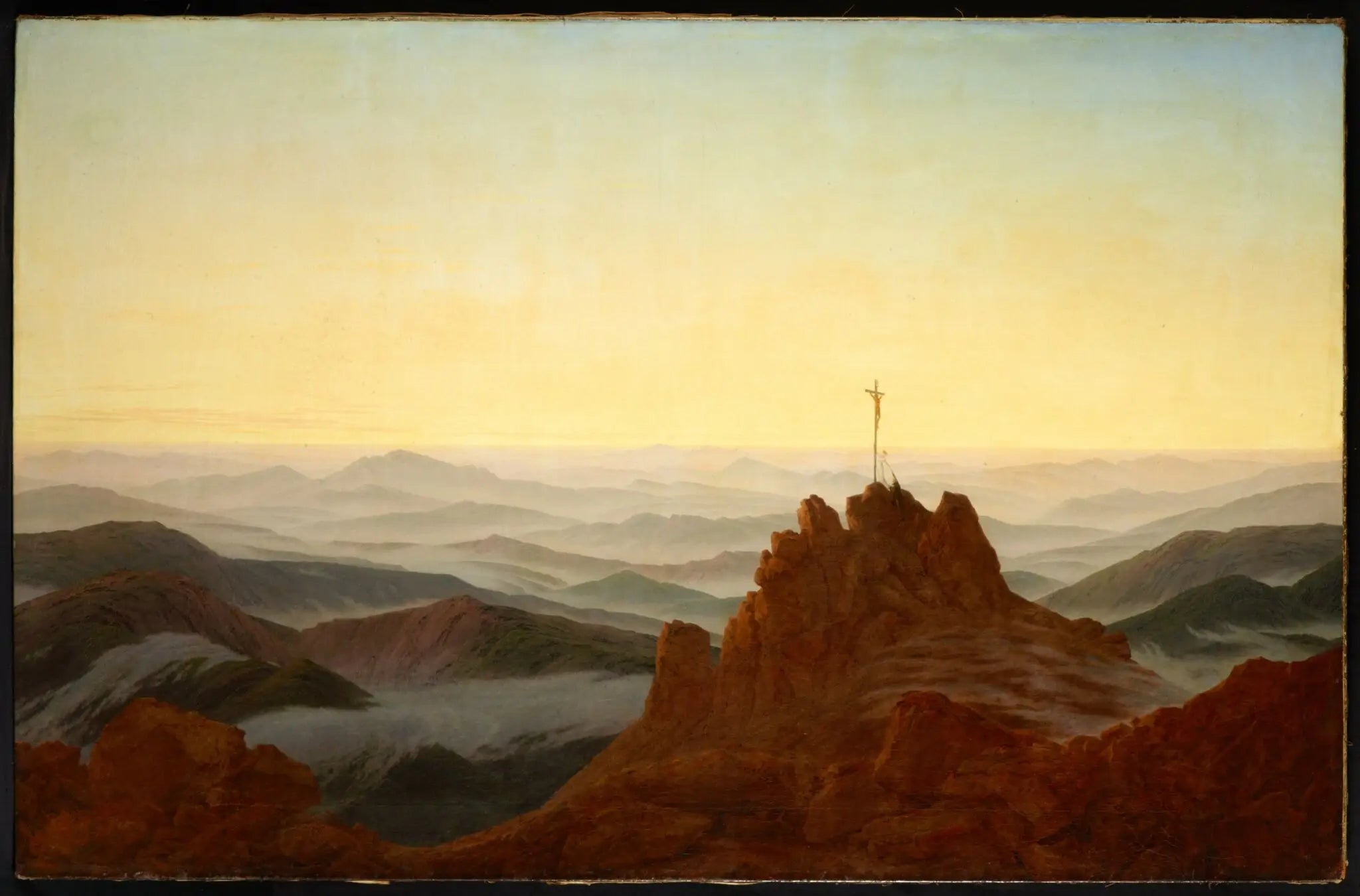 Reproduction du tableau « Matin dans les Monts des Géants - Caspar David Friedrich » par Alpha Reproduction en peinture à l’huile