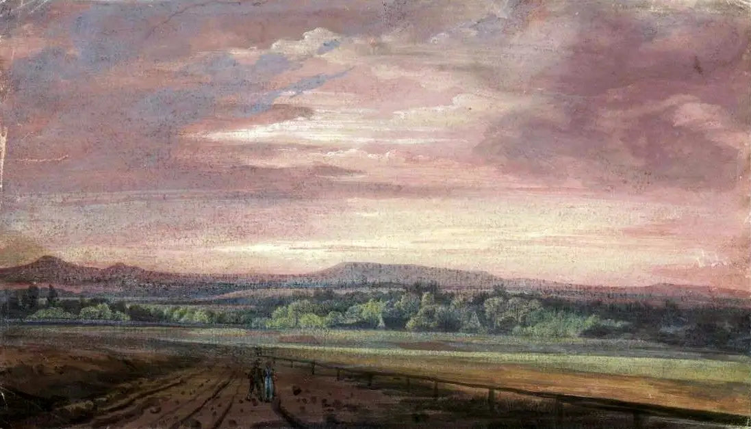 Reproduction du tableau « Monts des Géants au coucher du soleil - Caspar David Friedrich » par Alpha Reproduction en peinture à l’huile