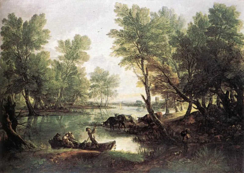 Pohled u King's Bromley na Trent, Staffordshire - Thomas Gainsborough