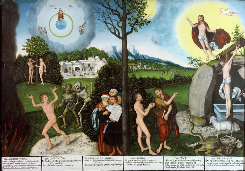 Zákon a Evangelium - Lucas Cranach starší
