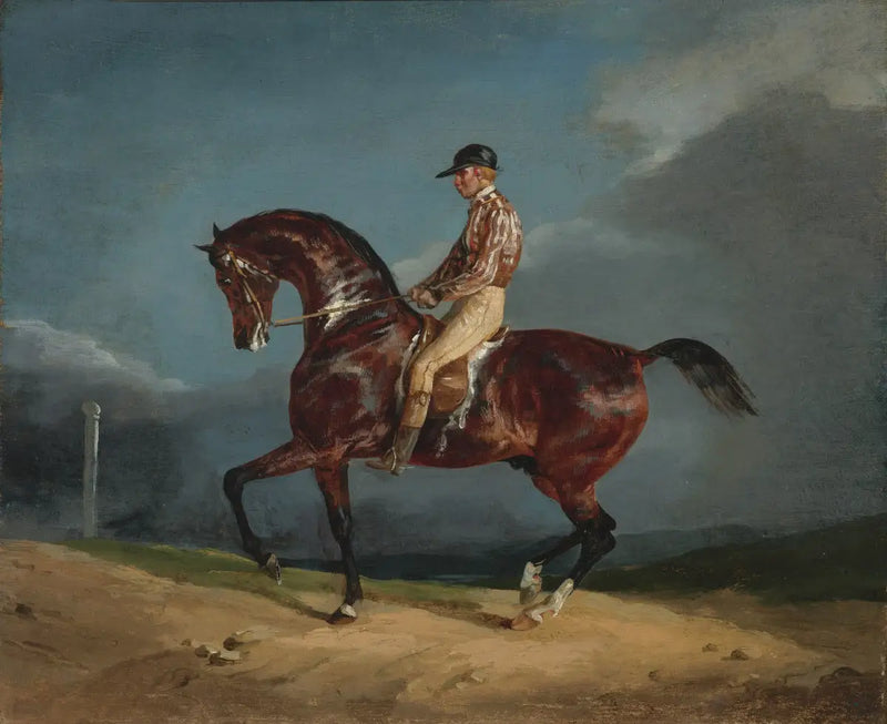Jockey jezdící na závodním koni - Théodore Géricault