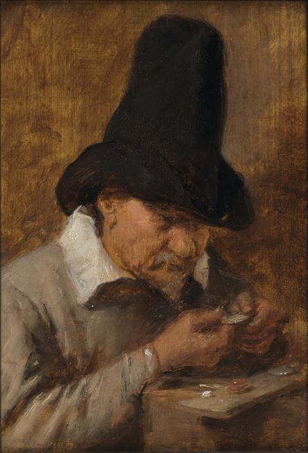 Un homme compte de l'argent (Avarice) - Adriaen Brouwer
